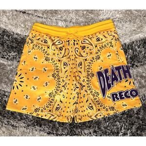 Death Row Records Yellow Bandana Shorts Mens Large NWOT